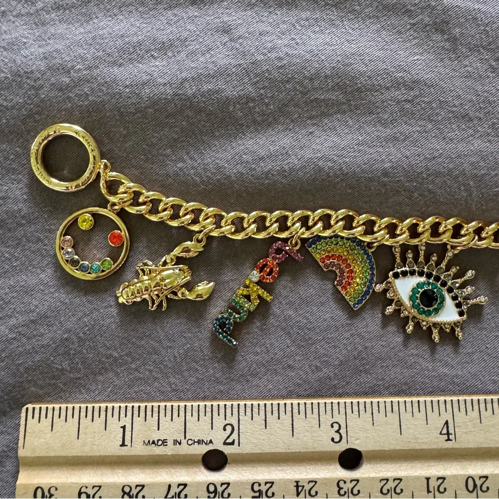 NEW NWT! KURT GEIGER LONDON Multi Charms Bracelet Charm Bracelet Be Kind